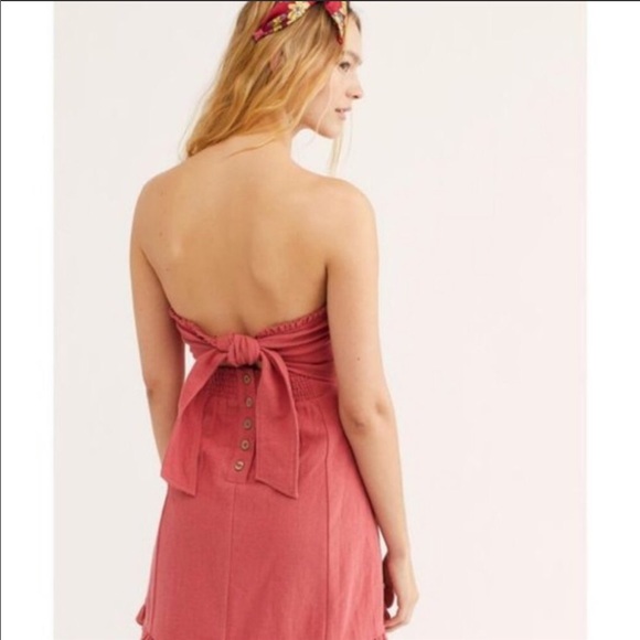 Pink Free People Strapless dress - Picture 2 of 6